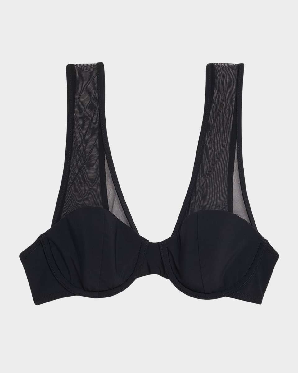 Sheer Mesh Balconette Bikini Top